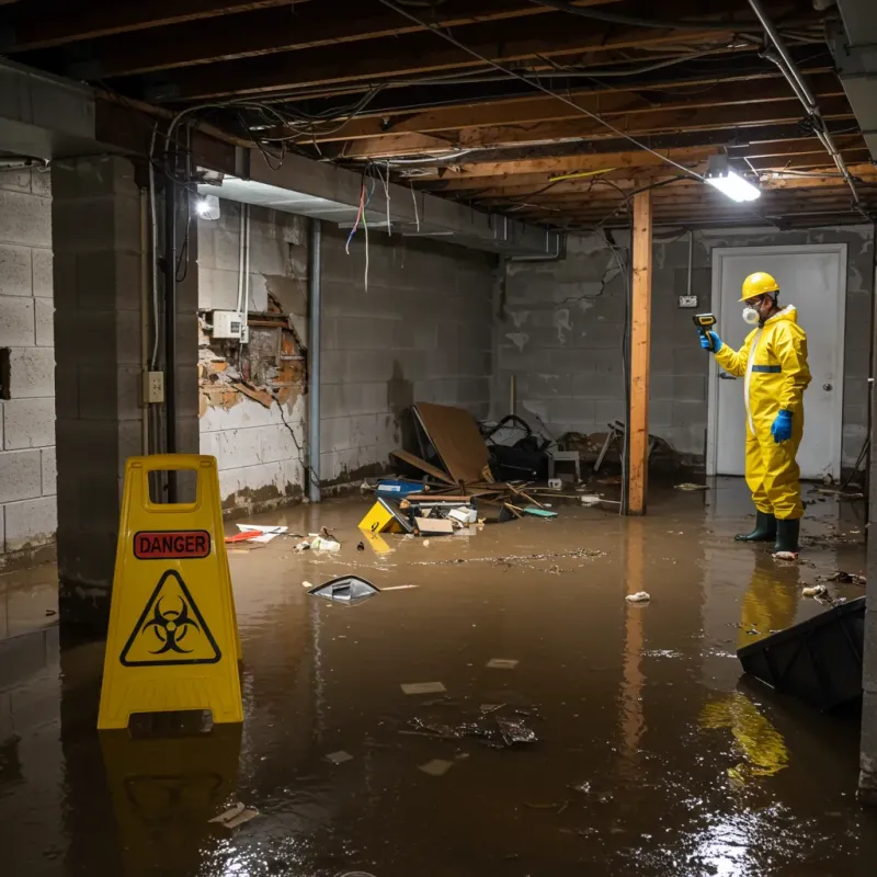 Flooded Basement Electrical Hazard in Provo, UT Property